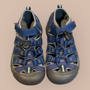 Keen Newport H2 Sports Sandals Kids US Size 13 Gray Blue Waterproof Closed Toe